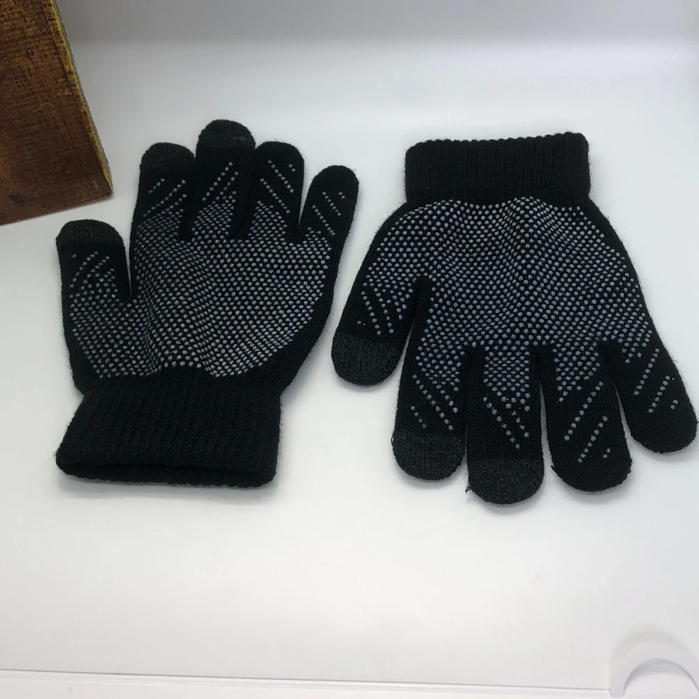Women's Winter touchscreen Gloves Anti-skid Black Gloves